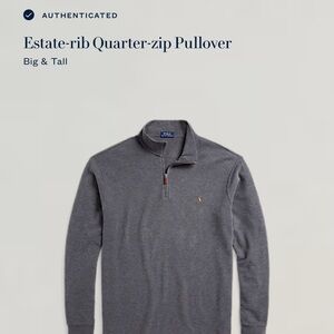 Ralph Lauren Polo Gray Estate Rib Pullover